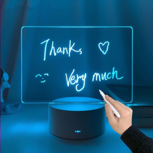 Write cute messages and drawings around the house and light up your imagination! Bring your messages to life with this lighted tablet! Light up your room. Effortlessly swap between 7 colors simply by touching the touch-sensitive button. 2 modes available: Automatic or static. Easy to clean and re-use. No smudging or marks. Simply wipe with any sponge or cloth.

Valentines day gift